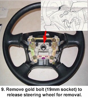 Removing honda civic steering wheel #4